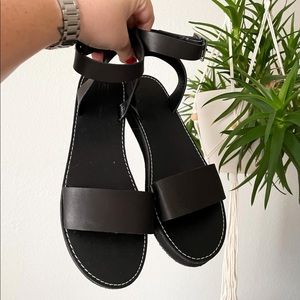 black sandals